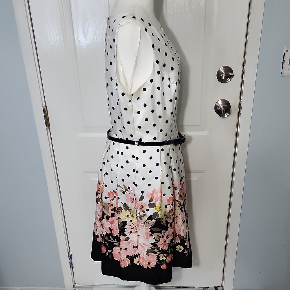 Jessica Howard Polka Dot and Floral Midi Dress - Picture 3 of 11